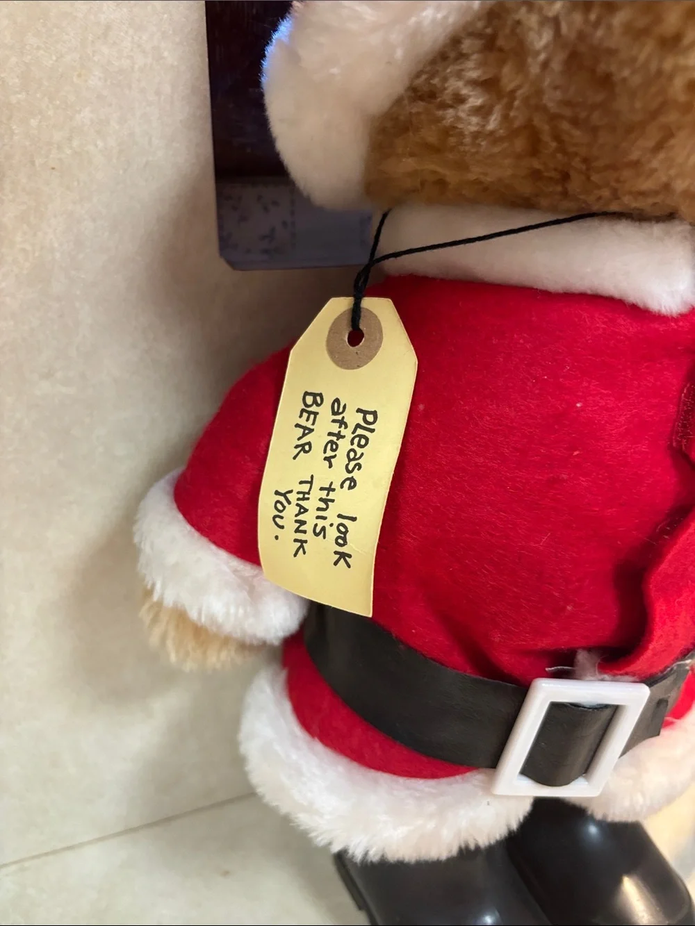 Vintage Plush Paddington Bear 1986 Santa Clause Eden Toys Tag (1975) Mint 15